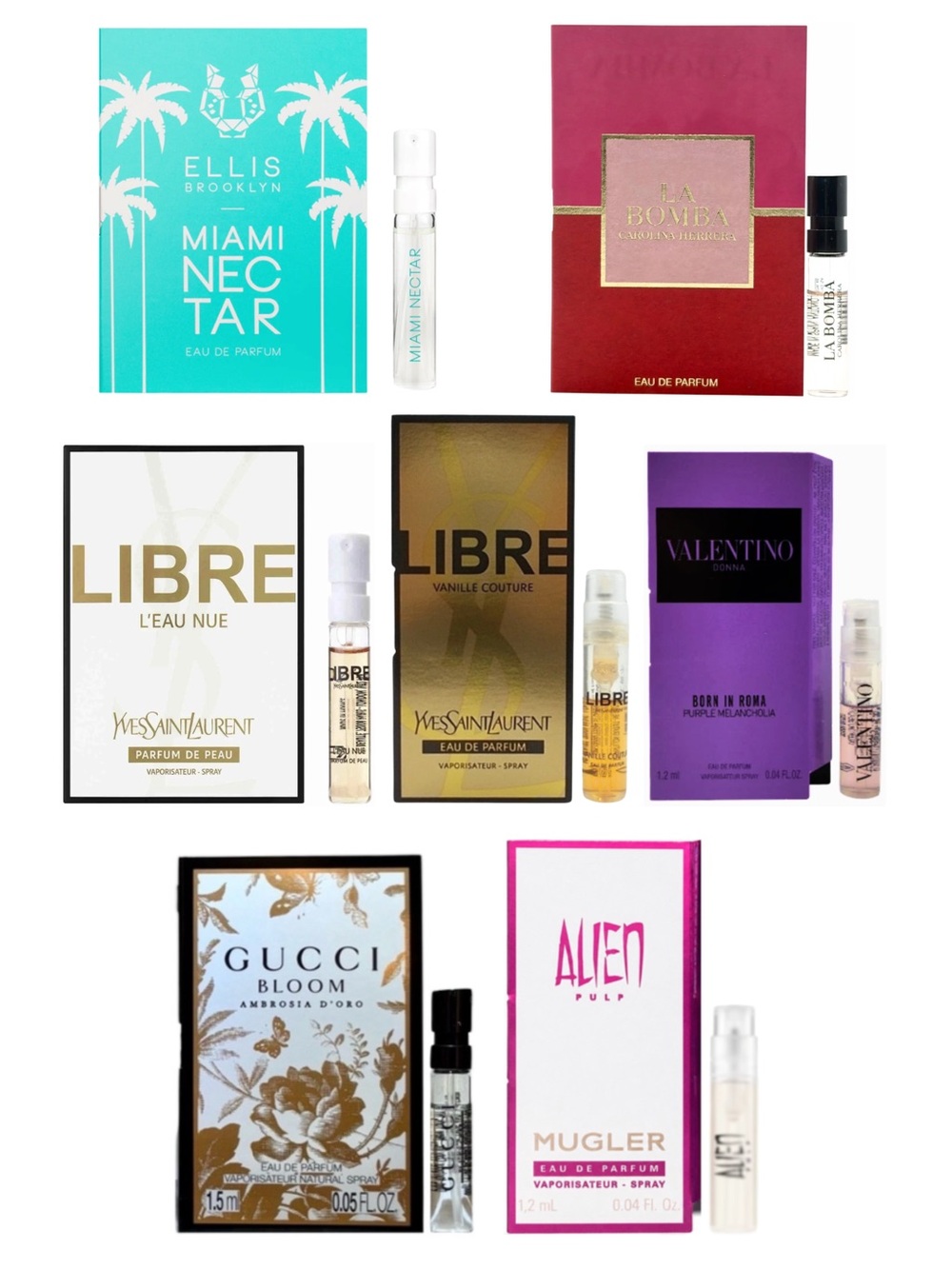 Miami Nectar, La Bomba, Alien Pulp, Vanille Couture & more Sample Set